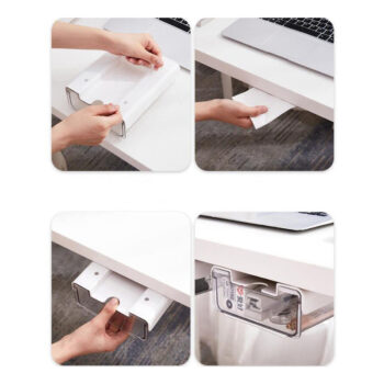 Attachment Accessories Workspace Storage Hidden Desktop Organizer Pen Holder Clear Under Desk Drawer Organizer Slide Out