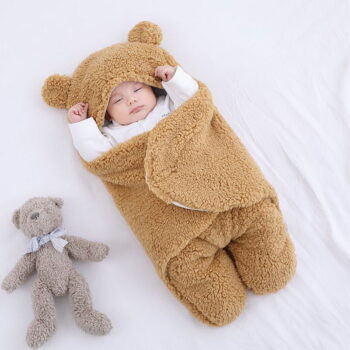 Newborn Baby Sleep Sack Soft Infant Plush Sleeping Bag Breathable Warm Cotton Material Toddlers