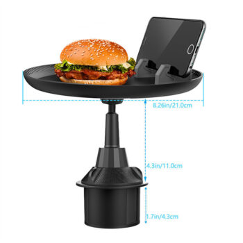 Adjustbale car cup holder dining tray small dining table