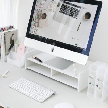 Office desktop multi-functional storage shelves drawer desktop computer heightener shelf screen monitor stand