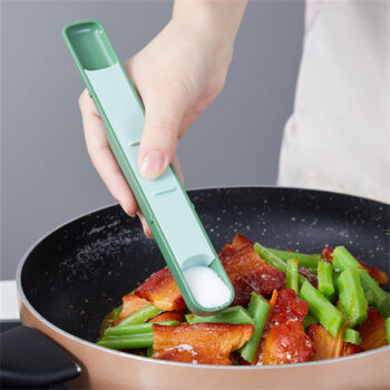 10-position adjustable double-headed kitchen spoon with scale for measuring ingredients for baking