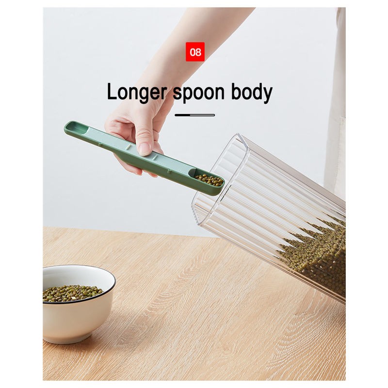 10-position adjustable double-headed kitchen spoon with scale for measuring ingredients for baking