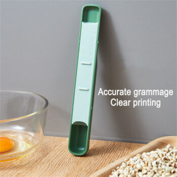 10-position adjustable double-headed kitchen spoon with scale for measuring ingredients for baking
