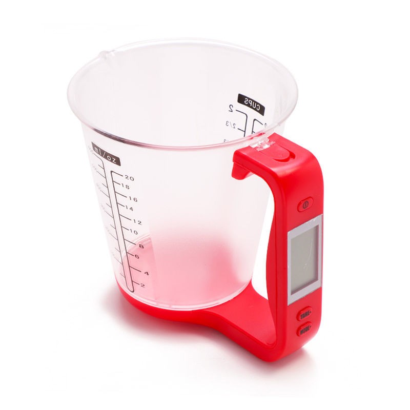 Measuring Cup Scale Kitchen Liquid Food Weight Measurement Milk Coffee Scale Measurable Temperature