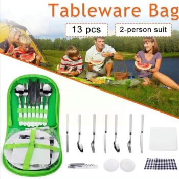 Ultra Light 2 Persons Camping Portable Cutlery Picnic Bag