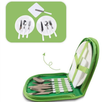 Ultra Light 2 Persons Camping Portable Cutlery Picnic Bag