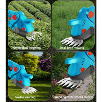 2 in 1 Electric Mini Hedge Trimmer Cordless, Handheld Grass Hedge Cutter For Garden