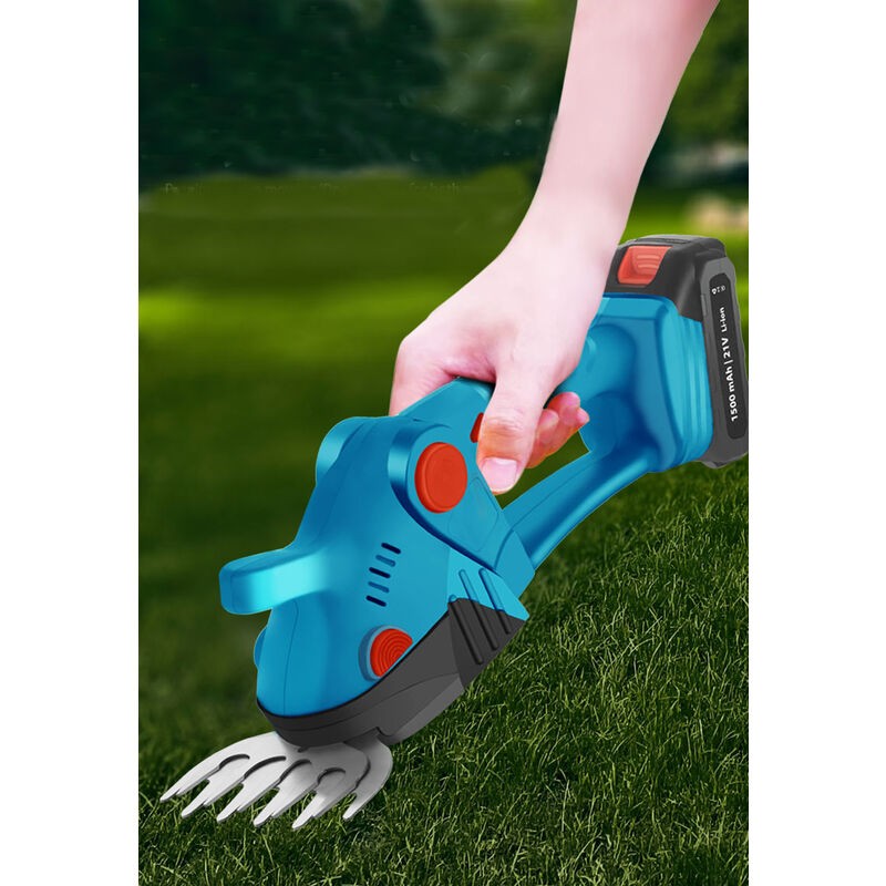 2 in 1 Electric Mini Hedge Trimmer Cordless, Handheld Grass Hedge Cutter For Garden