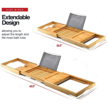 Wholesale Bathtub Tray Caddy - Foldable Waterproof Bath Tray & Bath Caddy Wooden Tub Organizer & Holder for Wine, Book, Soap