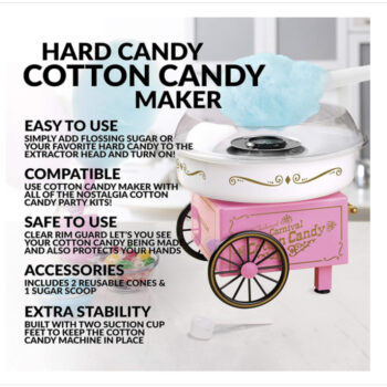 Hard and Sugar Free Countertop Original Pink Mini cotton candy machine,Cotton Candy Maker