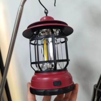 LED Camping Light USB Charging Hanging Hand Crank Lamp for Emergency, Storms, Waterproof