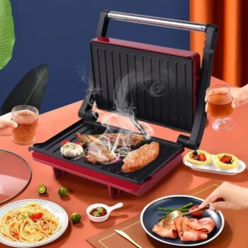 1000W Manufacturer Electric Panini Press Sandwich Maker Steak Maker with Non-Stick Coated Plates for home