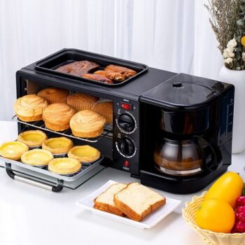 3 in 1 Household Electric Toast Oven Coffee Maker Frying Pan Sandwich Breakfast Makers Machine