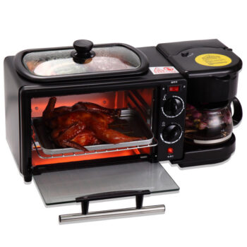 3 in 1 Household Electric Toast Oven Coffee Maker Frying Pan Sandwich Breakfast Makers Machine