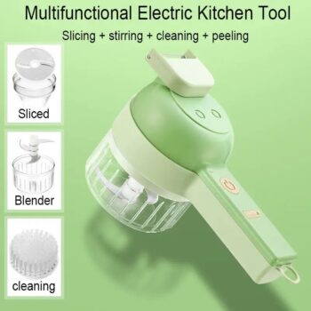 Factory new arrival Vegetable Tool Smart gadgets electric kitchen chopper 4 in 1 handheld electric vegetable cutter