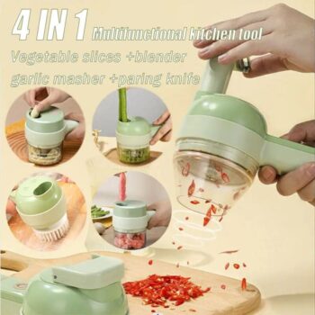 Factory new arrival Vegetable Tool Smart gadgets electric kitchen chopper 4 in 1 handheld electric vegetable cutter