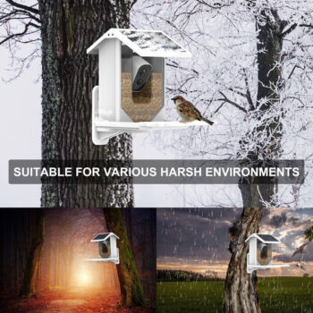 WiFi Bird Feeder Video Camera With Solar Panel Battery Surveillance IP Camera AI Smart Identify Bird Specifies