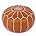 Moroccan handmade leather pouf