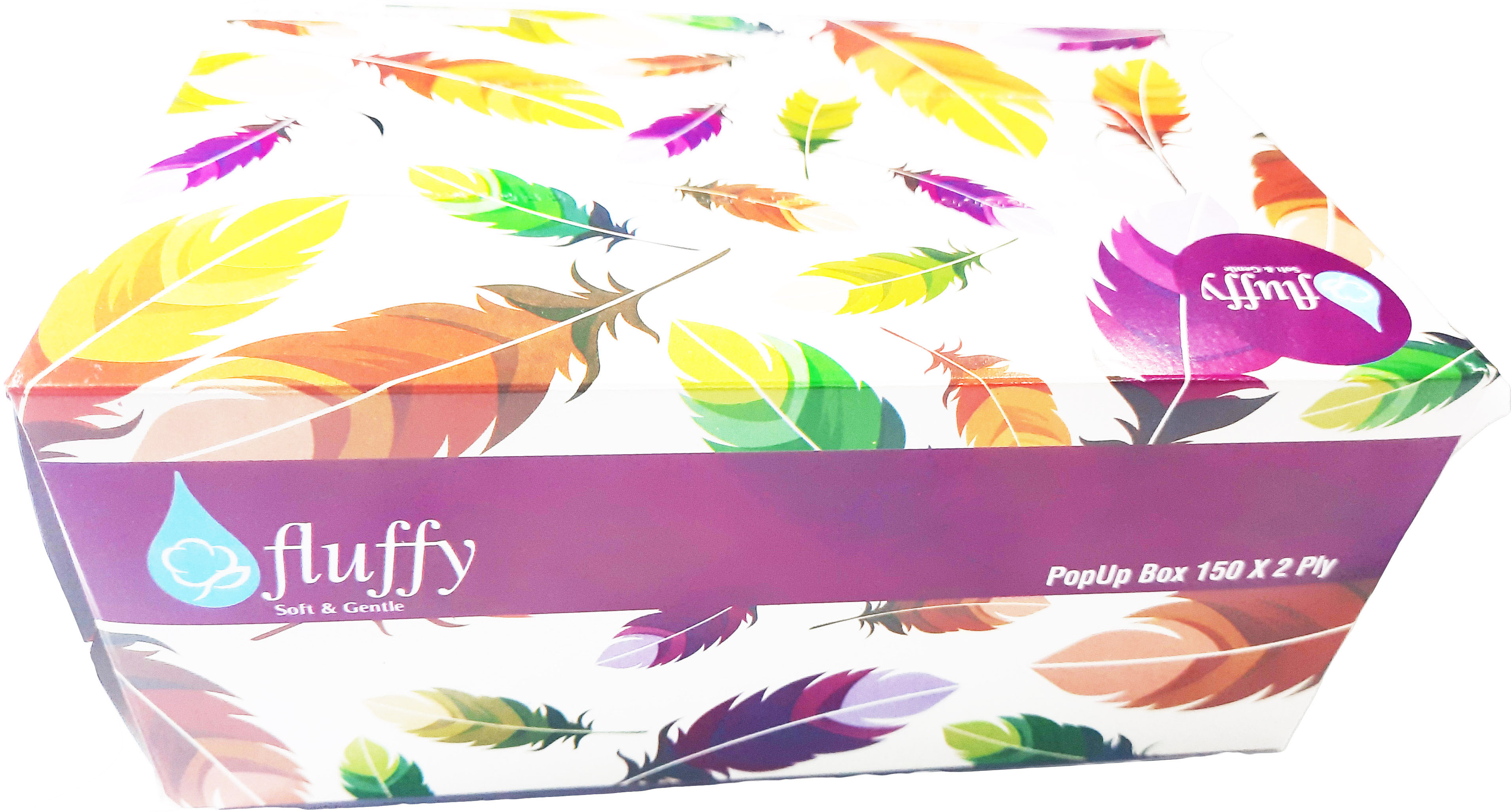 FLUFFY Popup Tissue Box 150x2ply=300 sheets