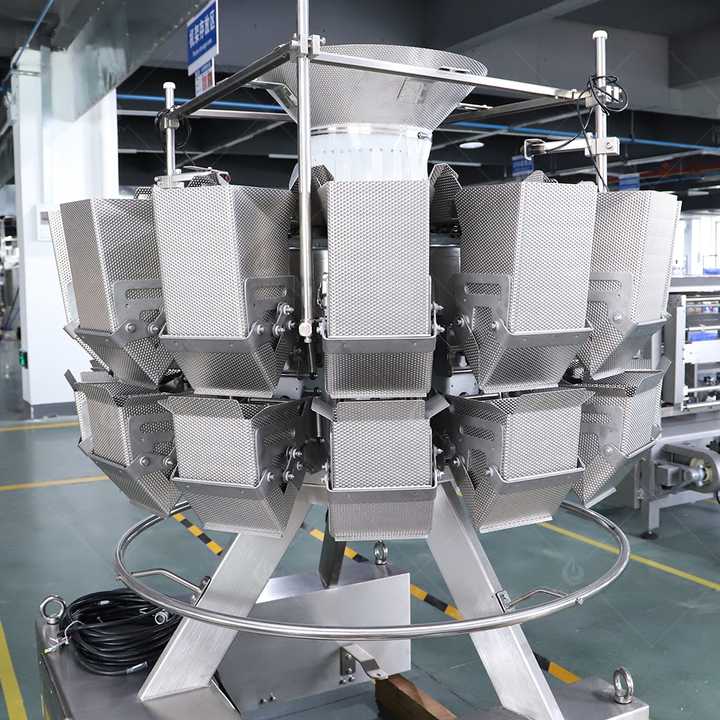High Speed Multi Heads Weigher Potato Chips Snack Food Vertical Packing Machine