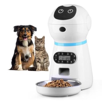 Innovative Product Durable Pet Bowls & Feeders Cat Dog Smart Food Dispenser Automatic Pet Feeder White