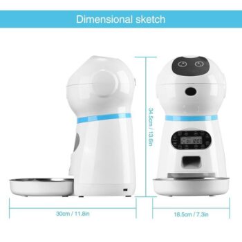 Innovative Product Durable Pet Bowls & Feeders Cat Dog Smart Food Dispenser Automatic Pet Feeder White