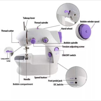 Multifunction Electric Sewing Machine Mini Portable Household LED Night Light sewing machine home domestic