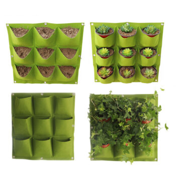 Pockets Hanging Green Grow Bag Planter Vertical Garden Vegetable Living Garden Bag