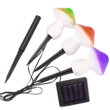 Hot selling on amazon IP65 Outdoor Lawn Landscape Decor Resin Mushroom Solar Garden Stake Lights