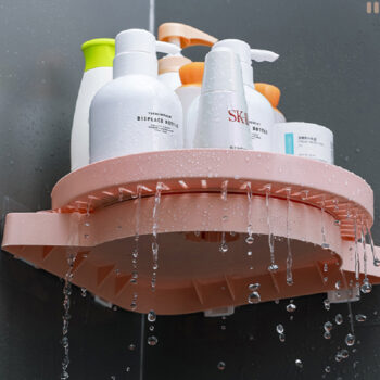 New Rotating Shelves Universal storage rack for seamless installation in kitchen and bathroom