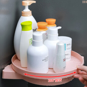 New Rotating Shelves Universal storage rack for seamless installation in kitchen and bathroom