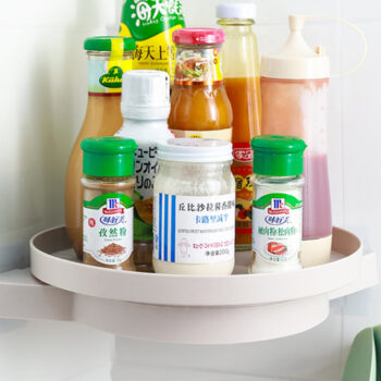 New Rotating Shelves Universal storage rack for seamless installation in kitchen and bathroom