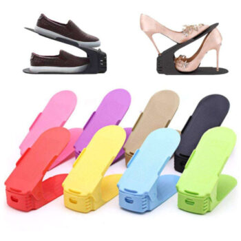 Adjustable Shoe Organizer Modern Double Shoe Rack Storage Space Saver Shoes Organizers