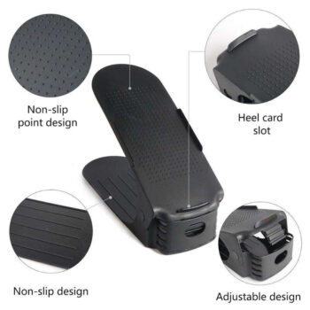Adjustable Shoe Organizer Modern Double Shoe Rack Storage Space Saver Shoes Organizers