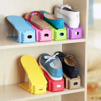 Adjustable Shoe Organizer Modern Double Shoe Rack Storage Space Saver Shoes Organizers