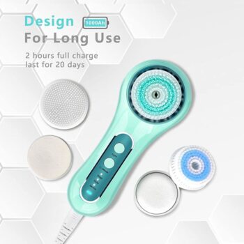 Waterproof Vibrating Electric Usb Facial Brush Cleaner Sonic Silicone Facial Clean Brush