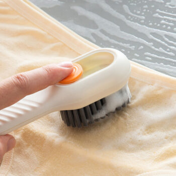 Multifunctional Pressing Liquid Long Handle Thickening Laundry Cleaning Brush Soft Bristle Shoe Brush Household Items