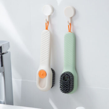 Multifunctional Pressing Liquid Long Handle Thickening Laundry Cleaning Brush Soft Bristle Shoe Brush Household Items