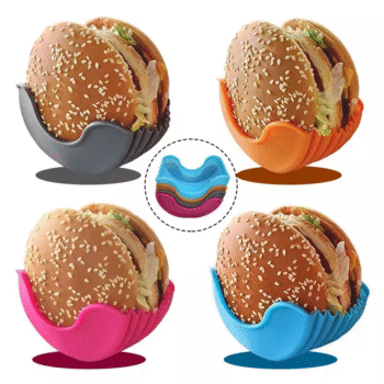 Silicone Anti Dropping Hamburger holder burger box Storage Case Burger Fixed Sandwich Burger holder