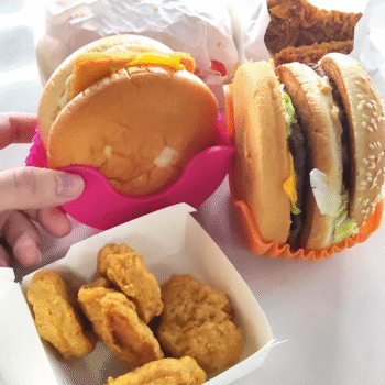 Silicone Anti Dropping Hamburger holder burger box Storage Case Burger Fixed Sandwich Burger holder