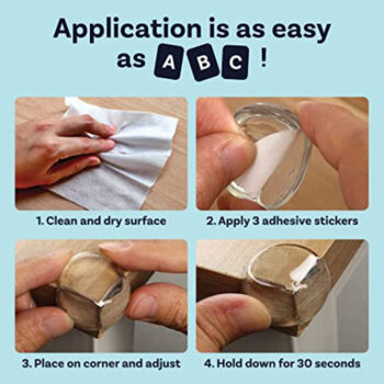 Baby Safety Products Furniture Corner Guard & Edge Safety Bumpers Clear and Transparent Corner Protector for Baby