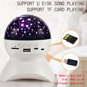 3D Projector Bluetooth LED Night colorful Light Planetarium Children Bedroom Star Moon Light Kids with Charger