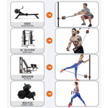 New products Power Pump Fitness Resistance Training Home Gym Equipment Exercise Total Body Workout for Men and Women