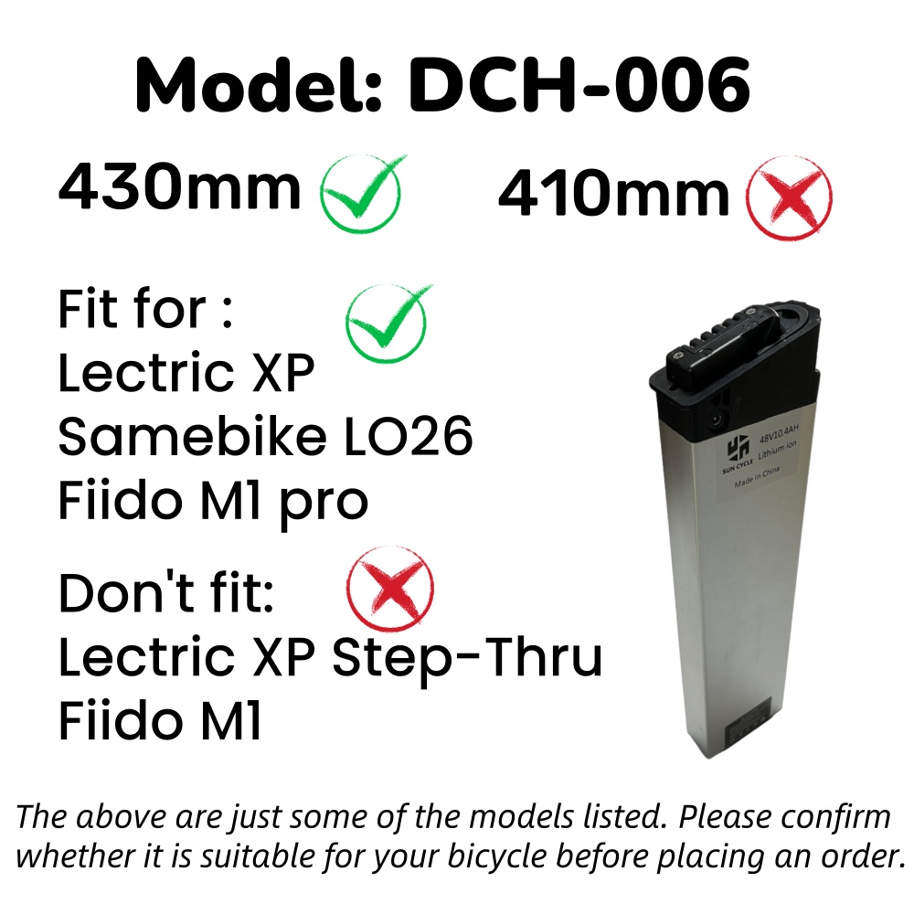 48V10.4AH LI-ION BATTERY (WITH 3A CHARGER)