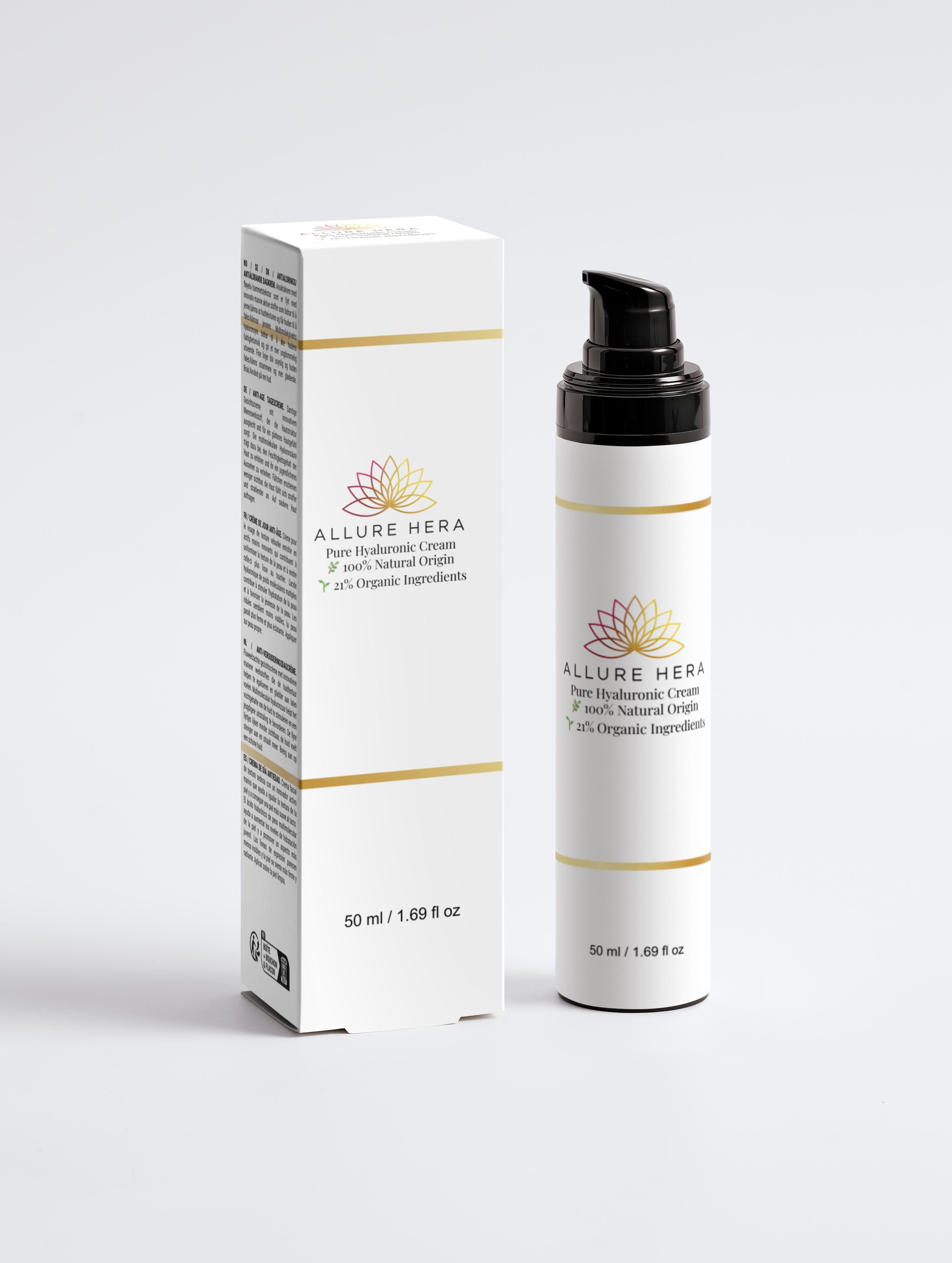 Pure Hyaluronic Cream 100% natural, 21% organic