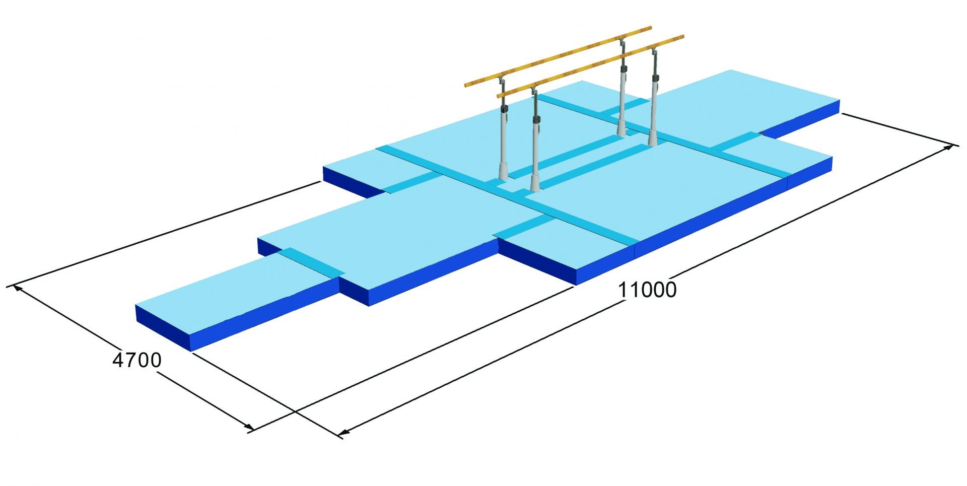 1004: Parallel bars Landing Mat Configuration