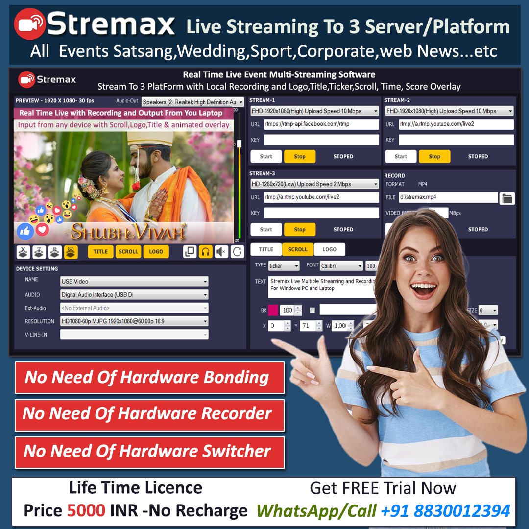 Stremax multi-streaming live streaming software