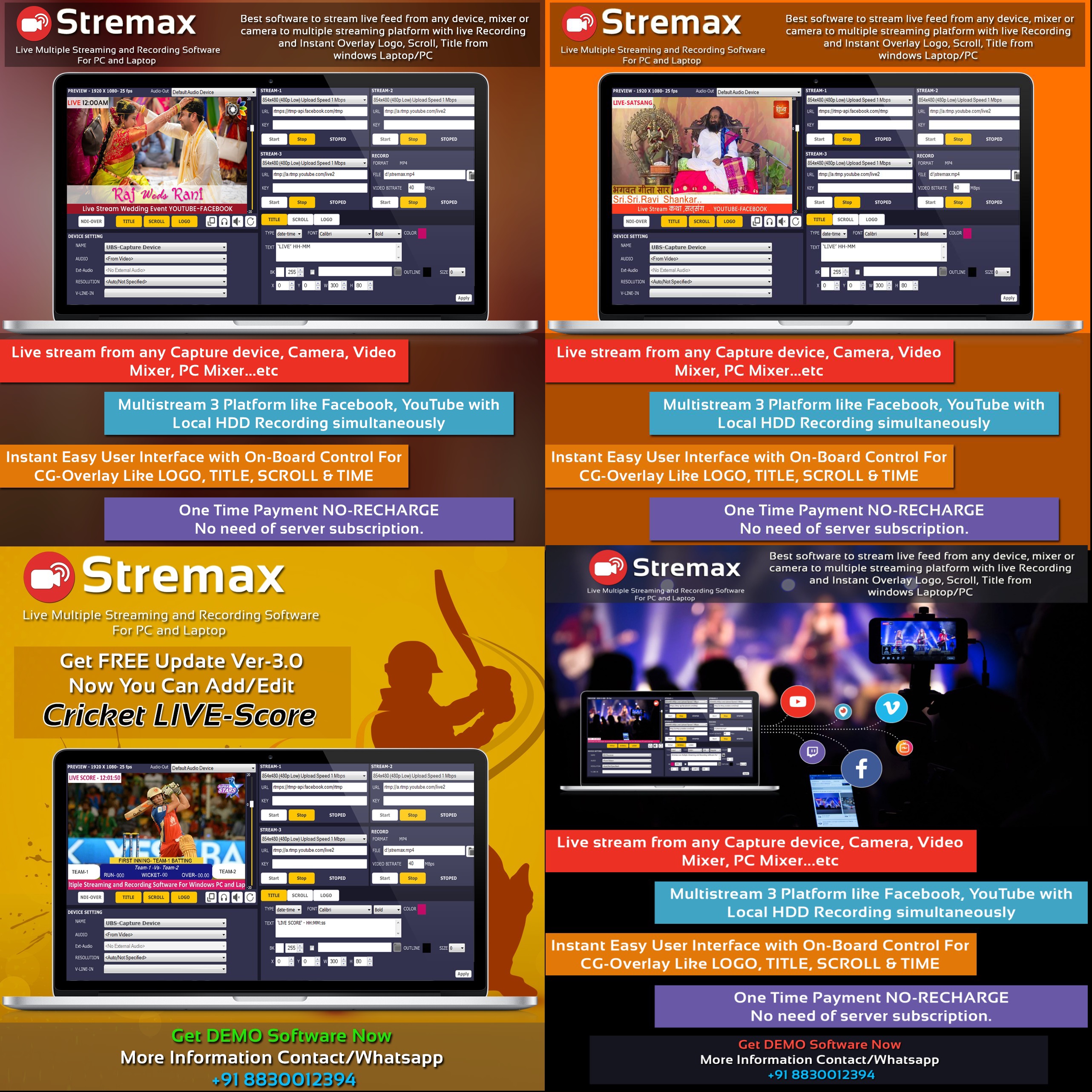 Stremax multi-streaming live streaming software