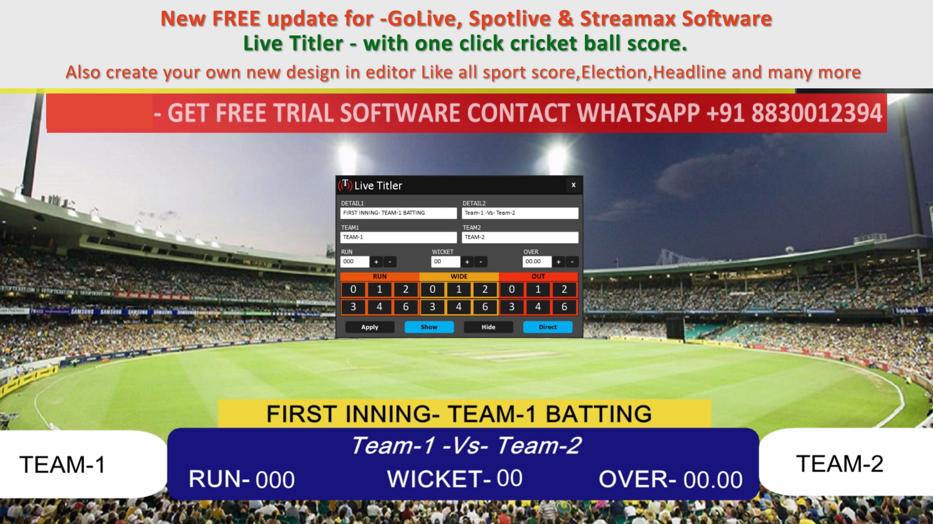 GoLive Real Time Live Video Mixing Broadcasting Software with Realistic Virtual Set