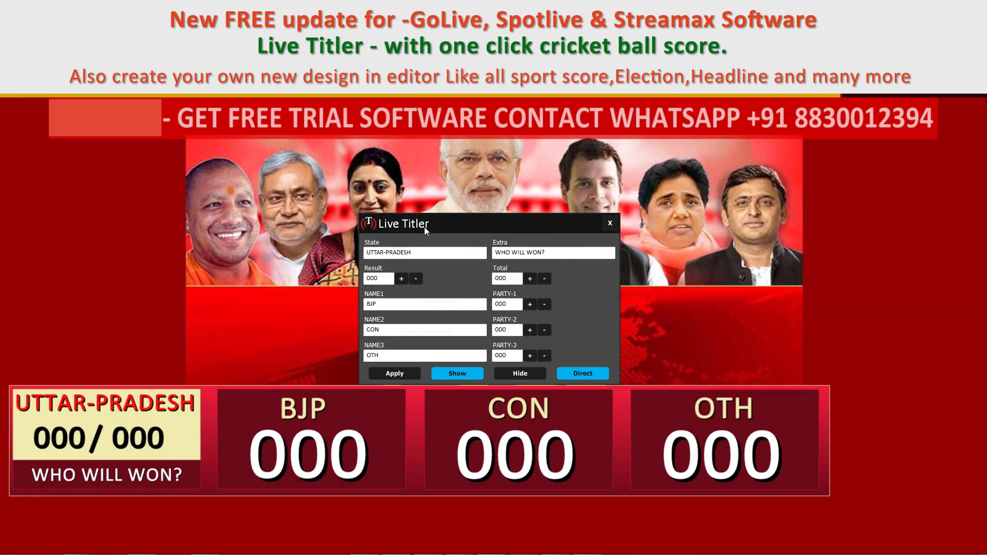 GoLive Real Time Live Video Mixing Broadcasting Software with Realistic Virtual Set